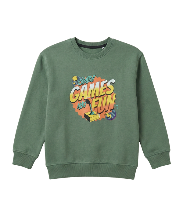 Green Games Fun Sweatshirt for Kids