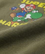 Olive Green Super Mario Sweatshirt for Kids