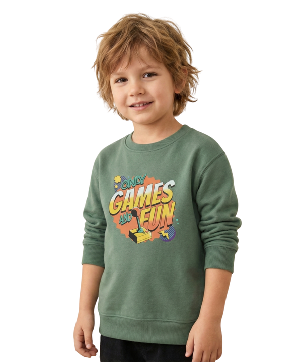 Green Games Fun Sweatshirt for Kids