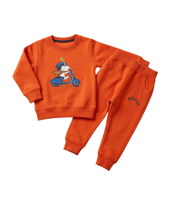 Orange Peanut  Sweatshirt With Trouser for Kids