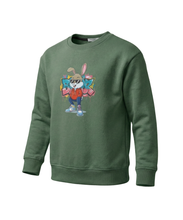 Green Cool Bunny Sweatshirt for Kids
