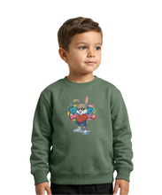 Green Cool Bunny Sweatshirt for Kids