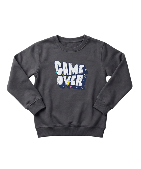 Grey Game Over Sweatshirt for Kids