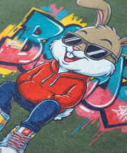 Green Cool Bunny Sweatshirt for Kids