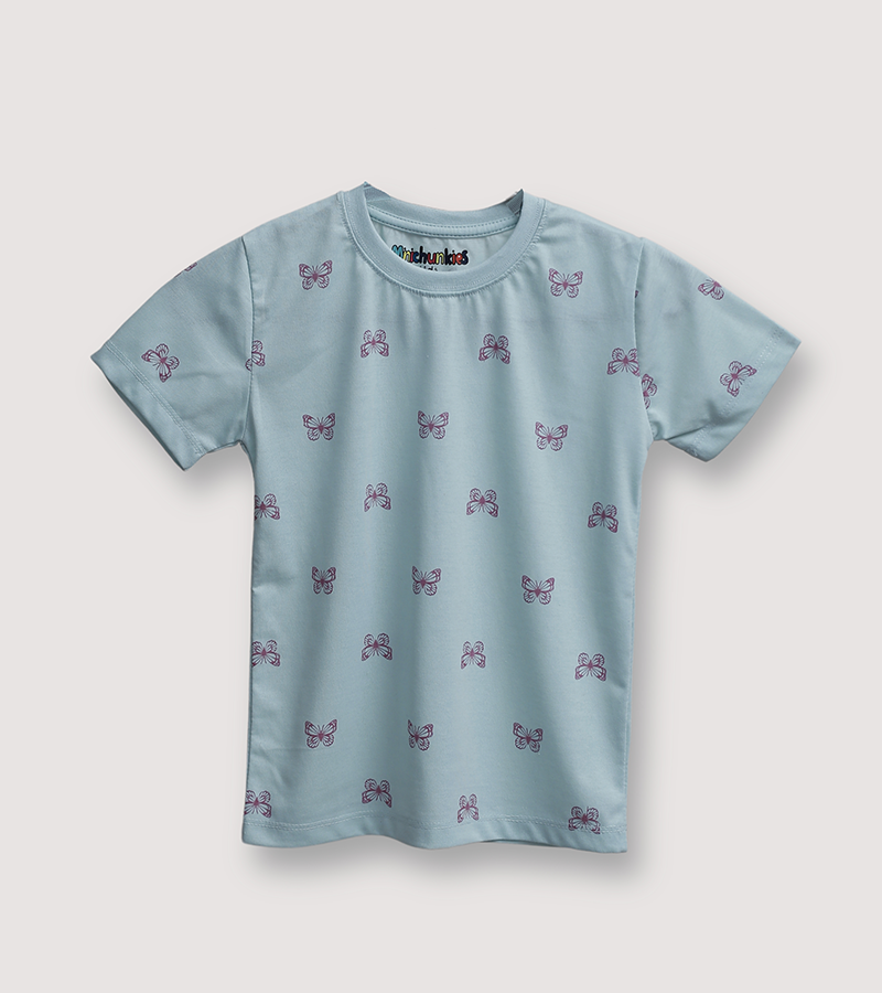 Girls Jersey T-Shirt Butterfly