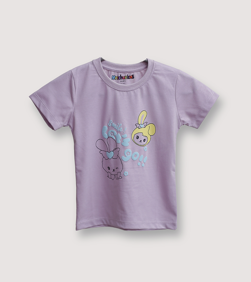 Girls Jersey T-Shirt Let's Go