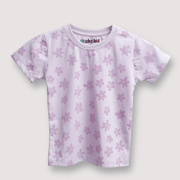 Girls Jersey T-Shirt Flowers
