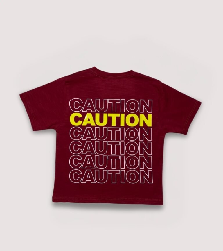 Boys Jersey T-Shirt CAUTION