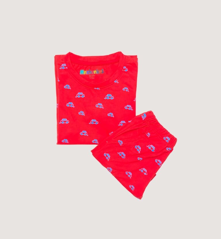 Boys Allover Cars Print Jersey 2-Piece Suit