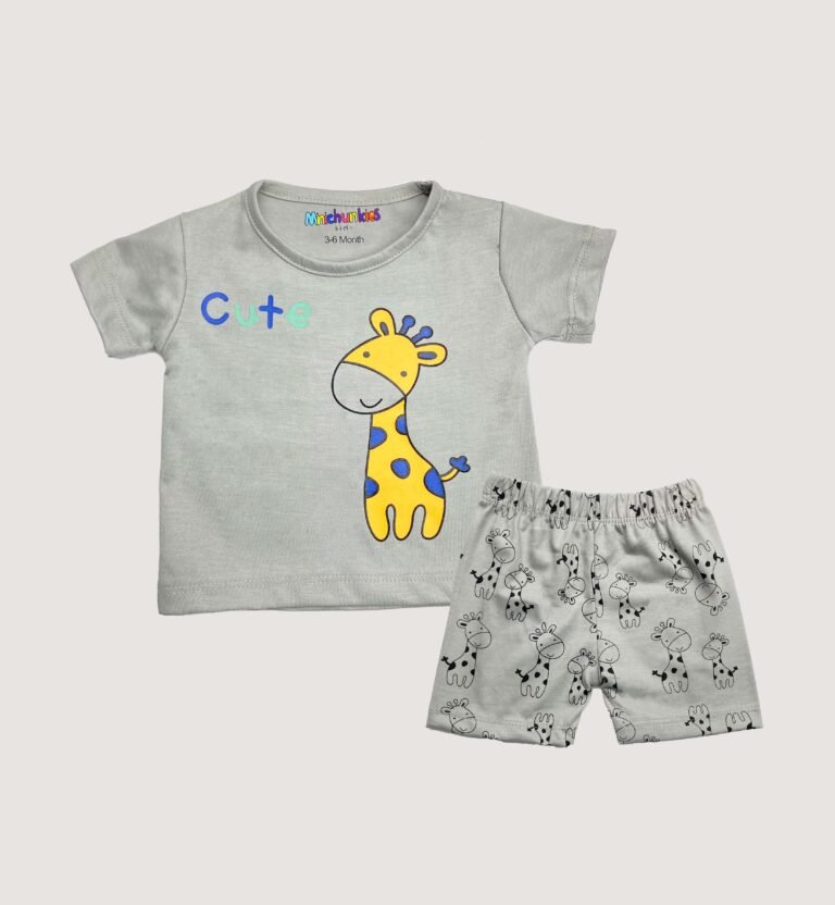 Infant Boys Cute Giraffe 2-Piece Suit