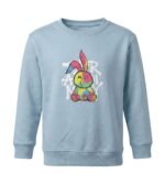 Sky Blue Patchwork Bunny Sweatshirt for Kids
