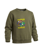 Olive Green Super Mario Sweatshirt for Kids - Image 4