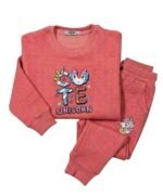 Pink Cute Unicorn Sweatshirt With Trouser for Kids - Image 2