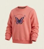 Pink Butterfly Sweatshirt for Kids - Image 3