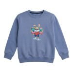 Blue Cool Bunny Sweatshirt for Kids