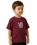 Maroon SQQZ Project Tshirt For Kids - Image 8