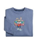 Blue Cool Bunny Sweatshirt for Kids - Image 3