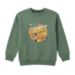 Green Games Fun Sweatshirt for Kids