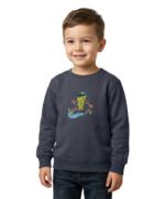 Navy Blue Just Do It Sweatshirt for Kids - Image 3