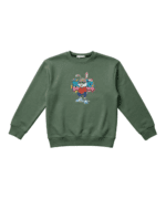 Green Cool Bunny Sweatshirt for Kids