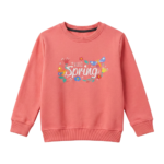 Pink Hello Spring Sweatshirt for Girls