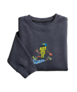 Navy Blue Just Do It Sweatshirt for Kids - Image 5