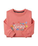 Pink Hello Spring Sweatshirt for Girls - Image 2