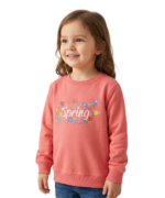 Pink Hello Spring Sweatshirt for Girls - Image 5