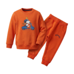 Orange Peanut  Sweatshirt With Trouser for Kids