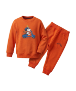 Orange Peanut  Sweatshirt With Trouser for Kids