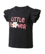 Little Flower Drop Shoulder T-shirt For Kids - Image 6
