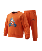 Orange Peanut  Sweatshirt With Trouser for Kids - Image 4