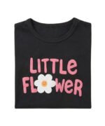 Little Flower Drop Shoulder T-shirt For Kids - Image 2