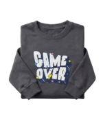 Grey Game Over Sweatshirt for Kids - Image 3