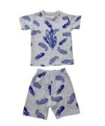 Gray Feathers 2-Piece Suit for Infant