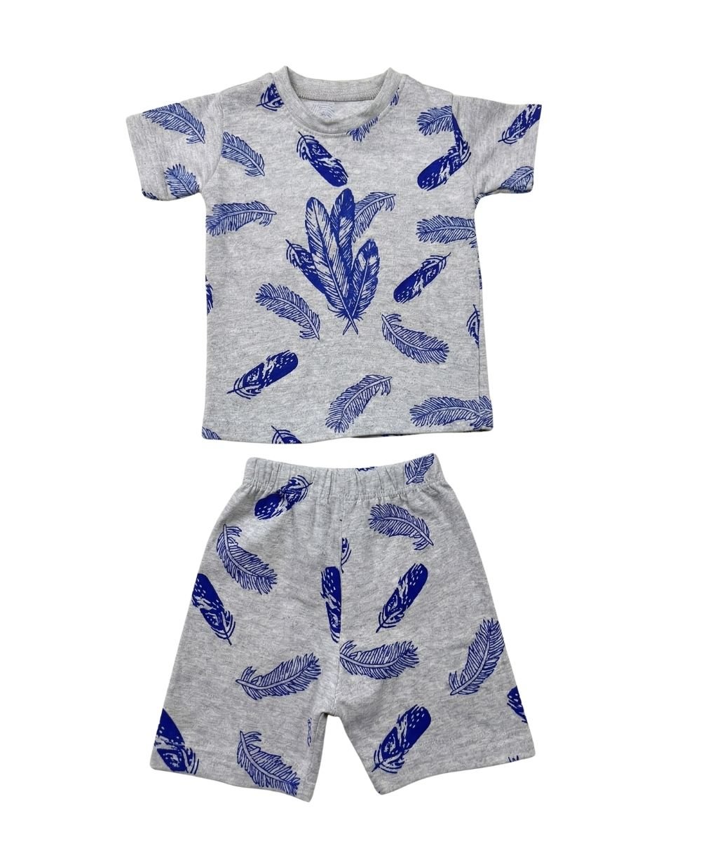 5 Gray Feathers 2-Piece Suit for Infant - Image 1