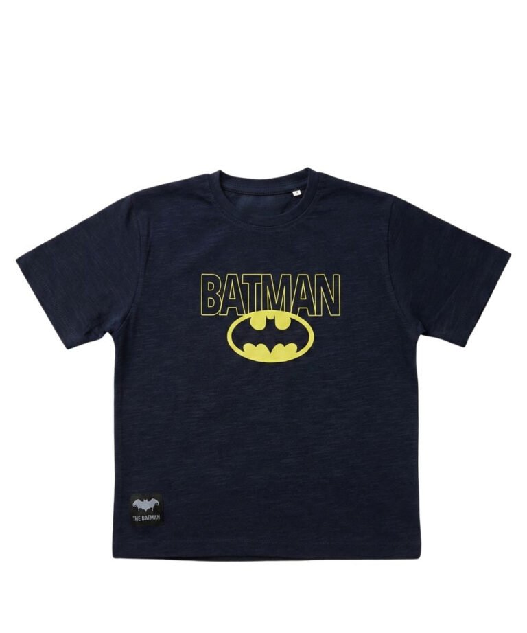 Navy Blue Batman T-shirt For Kids 01