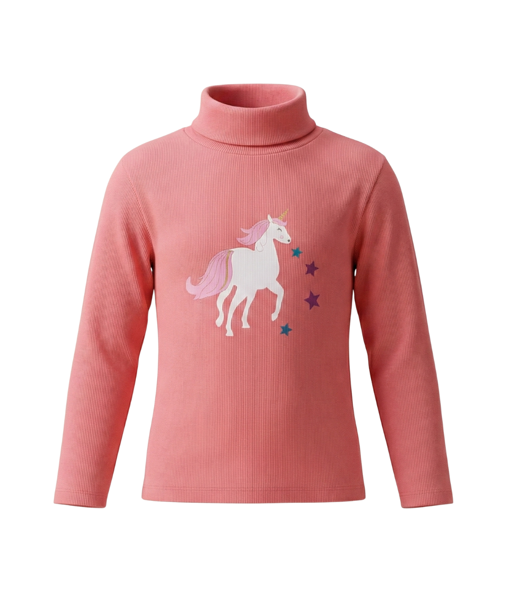 60-1 Pink High Neck for Kids - Image 1