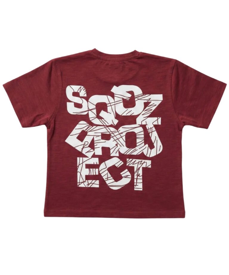 Maroon SQQZ Project Tshirt For Kids 02