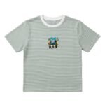 More self confidence Green White Classic Stripe T-shirt For Kids