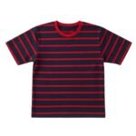 Navy Red Bold Stripe T-shirt For Kids