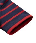 Navy Red Bold Stripe T-shirt For Kids - Image 5