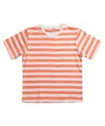 Peach White Classic Stripe T-shirt For Kids