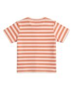 Peach White Classic Stripe T-shirt For Kids - Image 2