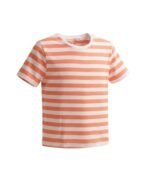 Peach White Classic Stripe T-shirt For Kids - Image 3