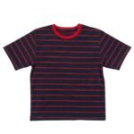 Navy Red Pinstripe T-shirt For Kids