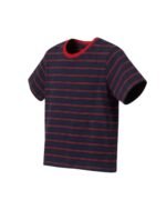 Navy Red Pinstripe T-shirt For Kids - Image 4