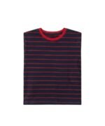 Navy Red Pinstripe T-shirt For Kids - Image 5