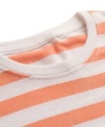 Peach White Classic Stripe T-shirt For Kids - Image 5