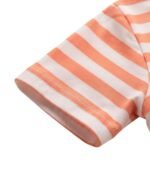 Peach White Classic Stripe T-shirt For Kids - Image 6